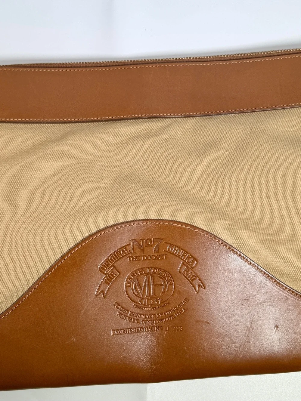 Ghurka Marley Hodgson Pit Briefcase No 7 The Docket 1991 Twill/Leather Excellent